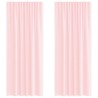 Rideaux en voile avec passe-tringles 2 pcs rose clair 559292559292