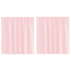 Rideaux en voile avec passe-tringles 2 pcs rose clair 559293559293