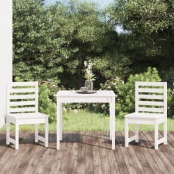 Ensemble de bistrot de jardin 3 pcs blanc bois de pin massif 559295559295