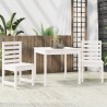 Ensemble de bistrot de jardin 3 pcs blanc bois de pin massif 559295559295