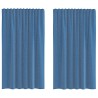 Rideaux en voile avec passe-tringles 2 pcs bleu royal 559297559297