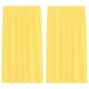 Rideaux en voile avec passe-tringles 2 pcs jaune 559300559300