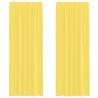 Rideaux en voile avec passe-tringles 2 pcs jaune 559302559302