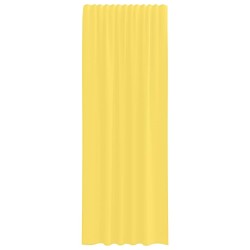 Rideaux en voile avec passe-tringles 2 pcs jaune 559302559302