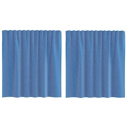 Rideaux en voile avec passe-tringles 2 pcs bleu royal 559303559303
