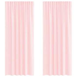 Rideaux en voile avec passe-tringles 2 pcs rose clair 559304559304