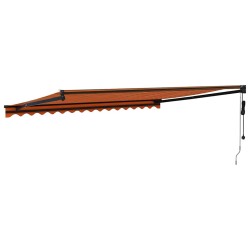 Auvent rétractable automatique orange et marron 4x3 m 559307559307
