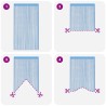 Rideau en fils 2 pcs 140 x 250 cm bleu clair 559309559309