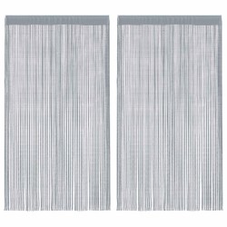 Rideaux à fils 2 pcs gris clair 100x250 cm 559310559310