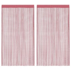 Rideau en fils 2 pcs 140 x 250 cm rose 559318559318