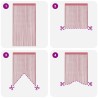 Rideau en fils 2 pcs 140 x 250 cm rose 559318559318