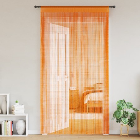 Rideaux à fils 2 pcs orange 100x250 cm 559319559319