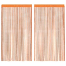 Rideaux à fils 2 pcs orange 100x250 cm 559319559319