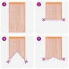 Rideau en fils 2 pcs 140 x 250 cm orange 559320559320