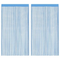 Rideaux à fils 2 pcs bleu clair 100x250 cm 559321559321