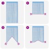 Rideaux à fils 2 pcs bleu clair 100x250 cm 559321559321