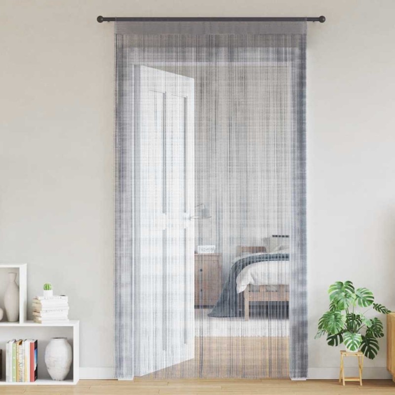 Rideau en fils 2 pcs 140 x 250 cm gris clair 559323559323