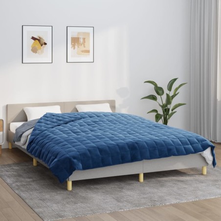 Couverture lestée Bleu 200x220 cm 9 kg Tissu 559324559324