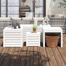 Ensemble de boîtes de jardin 4 pcs blanc bois de pin massif 559325559325