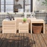 Ensemble de boîtes de jardin 4 pcs bois de pin massif 559326559326