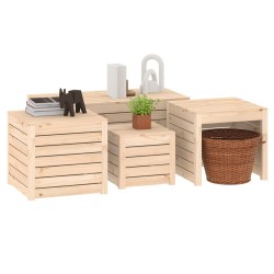 Ensemble de boîtes de jardin 4 pcs bois de pin massif 559326559326