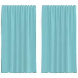 Rideaux en voile avec passe-tringles 2 pcs turquoise 559331559331