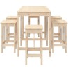 Ensemble de bar de jardin 7 pcs Bois de pin massif 559334559334