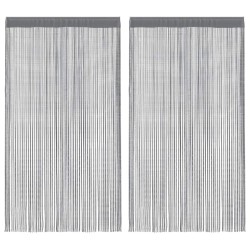 Rideaux à fils 2 pièces Anthracite 140x250 cm 559336559336
