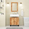 Miroir 70x50 cm bois massif d'acacia et verre 559337559337