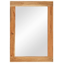 Miroir 70x50 cm bois massif d'acacia et verre 559337559337