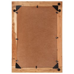 Miroir 70x50 cm bois massif d'acacia et verre 559337559337