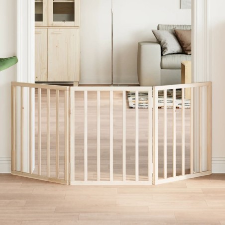Barrière pour chien pliable à 3 panneaux 150 cm Bois de peuplier 559338559338