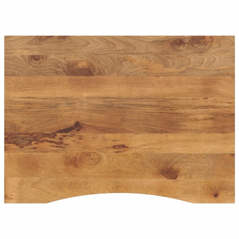 Dessus de bureau avec courbe 100x80x2,5 cm manguier massif brut 559354559354