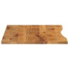 Dessus de bureau avec courbe 100x80x2,5 cm manguier massif brut 559354559354