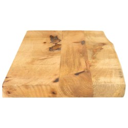 Dessus de table 70x20x2,5 cm bord vif bois massif manguier brut 559374559374