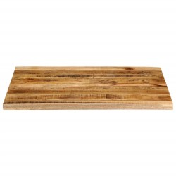 Dessus de table 90x80x2,5 cm bord vif bois massif manguier brut 559375559375