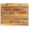 Dessus de table 100x80x2,5cm bord vif bois massif manguier brut 559383559383