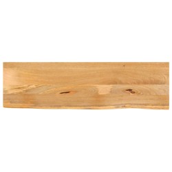Dessus de table à bord vivant 100x20x2,5cm bois massif manguier 559387559387