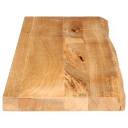 Dessus de table à bord vivant 140x20x2,5cm bois massif manguier 559391559391