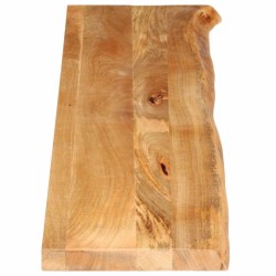 Dessus de table à bord vivant 180x20x2,5cm bois massif manguier 559392559392