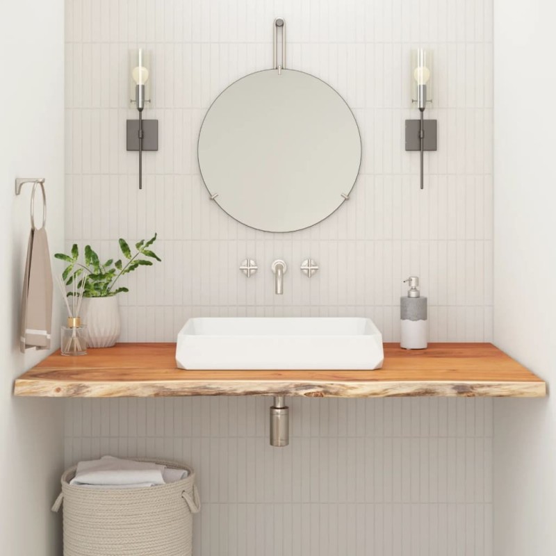Comptoir de salle de bain 100x60x3,8 cm rectangulaire acacia 559399559399