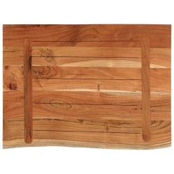 Comptoir de salle de bain 80x60x3,8 cm rectangulaire acacia 559400559400