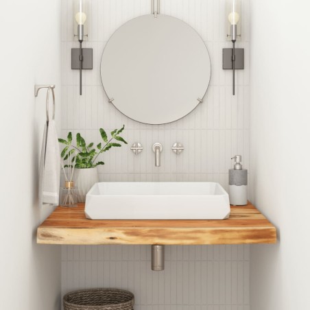 Comptoir de salle de bain 60x60x3,8 cm carré bois massif acacia 559405559405