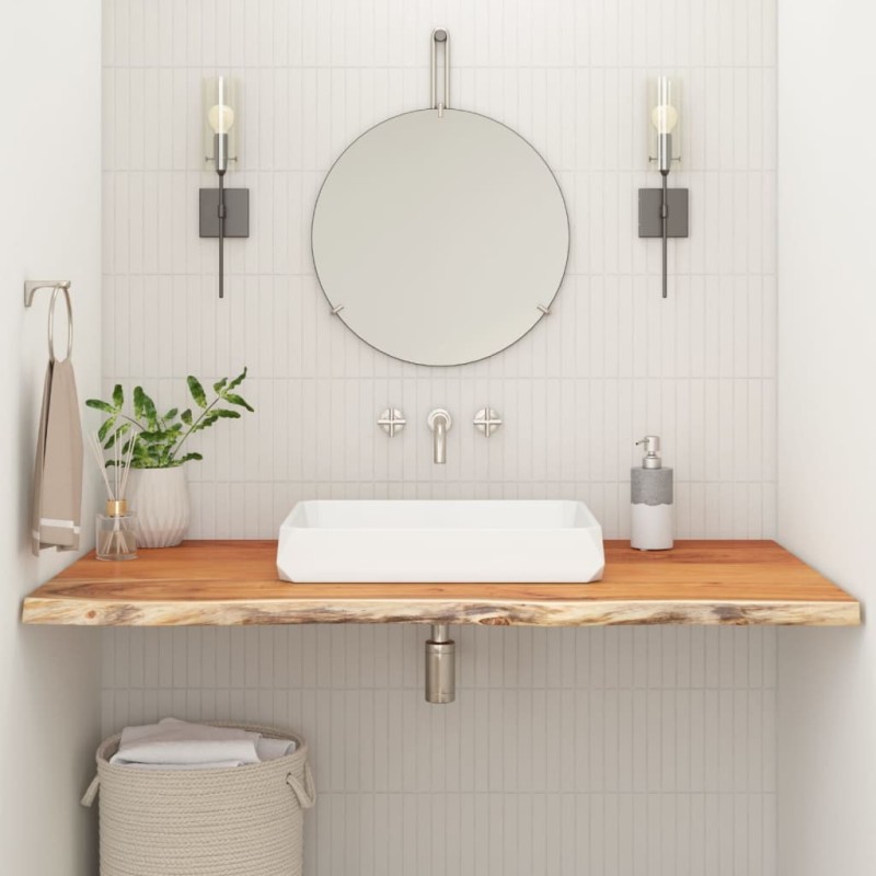 Comptoir de salle de bain 110x60x3,8 cm rectangulaire acacia 559416559416