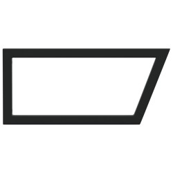 Supports d'étagères pour lavabo 2 pcs noir trapèze acier 559460559460