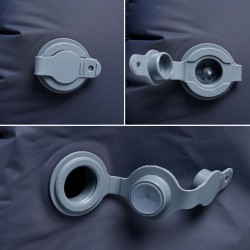 Matelas de camping gonflable avec oreiller 1 personne gris 559499559499