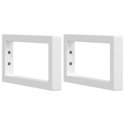 Supports d'étagères pour lavabo 2 pcs blanc rectangulaire acier 559503559503