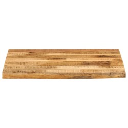 Dessus de table 60x60x2,5 cm bord vif bois massif manguier brut 559512559512