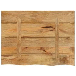Dessus de table 80x60x2,5 cm bord vif bois massif manguier brut 559514559514