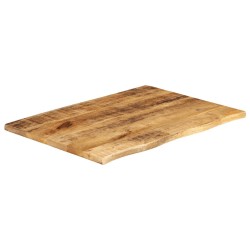 Dessus de table 90x60x2,5 cm bord vif bois massif manguier brut 559516559516
